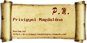 Privigyei Magdaléna névjegykártya